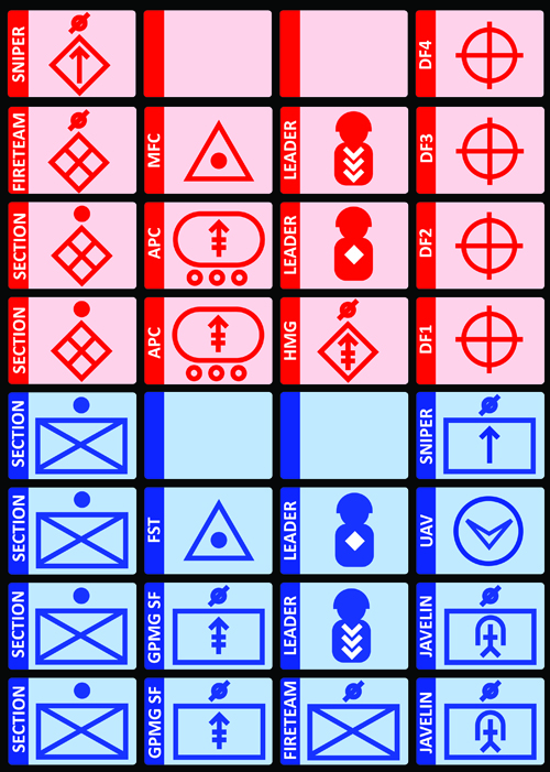 Counters for platoon game